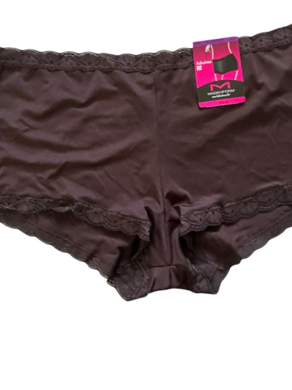 Maidenform Brown Lace-Trim Boyshorts size 2XL